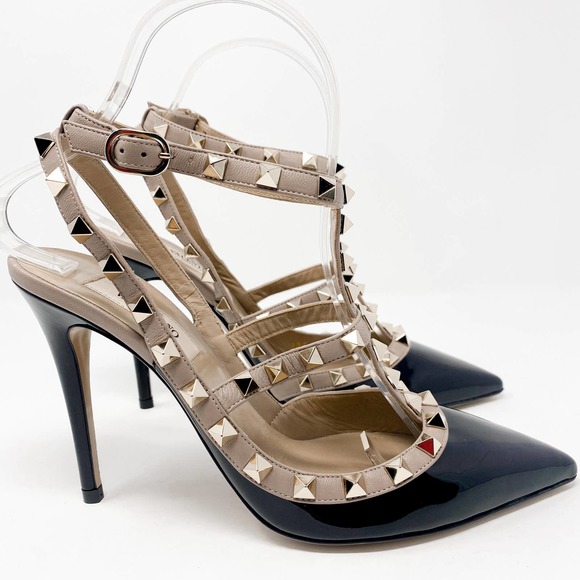 Valentino Garavani Black Rockstud 100 Pump Heels EU 37 US 7 - Picture 4 of 13